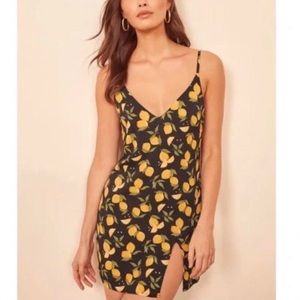 Reformation Marlowe dress in lemon drop XS